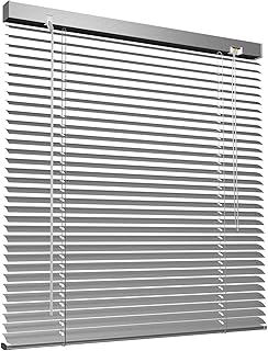 Victoria M. Store vénitien en Aluminium pour fenêtres et Portes - sans pré-perçage, Clips de Serrage Inclus - 120 x 130 cm Argent