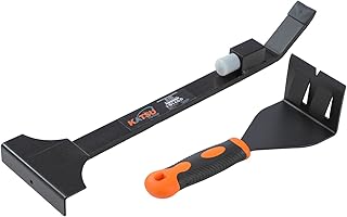 KATSU Tools Barre de traction robuste de 50,8 cm et extracteur de garniture de 27,9 cm, 2 pièces polyvalentes pour sols stratifiés en bois stratifié, plinthes, outil d