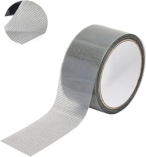 Réparation de fenêtres et moustiquaires, Ruban adhésif moustiquaire pour fenêtres, Ruban à mailles en tissu de fibre de verre avec joint adhésif résistant à l