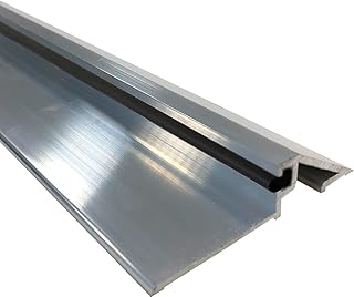 HOMEWELL - Seuil de Porte PMR en Aluminium Brut 1m avec Joint Isophonique - Profilé 1000mm pour Accessibilité PMR, Isolation Acoustique Optimale portes Intérieures et Extérieures