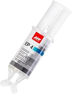 APP EP 4 - Colle epoxy bi-composant | Résine époxy transparente + durcisseur | Colle bicomposant universelle pour toutes les applications, intérieur et extérieur | Transparente | 25 ml