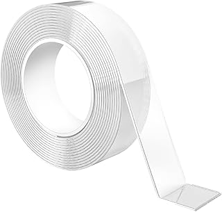 GRIFEMA GA4001-1, Double Face Extra Fort, Scotch Transparent Double Face, Nano-Ruban Lavable et Réutilisable, 3 Mètres