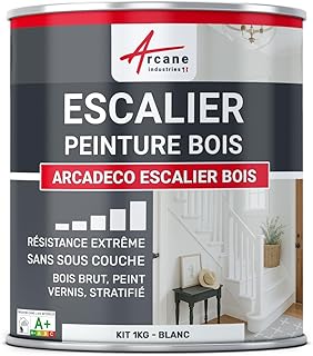 ARCANE INDUSTRIES Peinture pour escalier en Bois - 1 kg Blanc