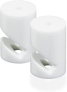 Pack de 2 Supports Décentralisateurs Blancs | Fixation Sécurisée avec Crochet en V | Pour Lampes Murales et de Plafond | Câbles jusqu