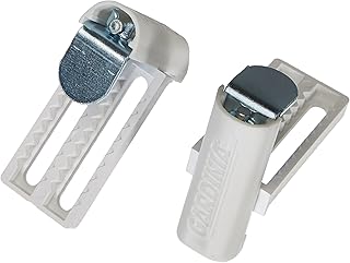 GARDINIA Support universel pour stores enrouleurs et stores vénitiens, 2 pièces, Clé Allen incluse, Pose sans vis et sans perçage, Blanc, Métal/Plastique, Profondeur ajustable: 6-26 mm