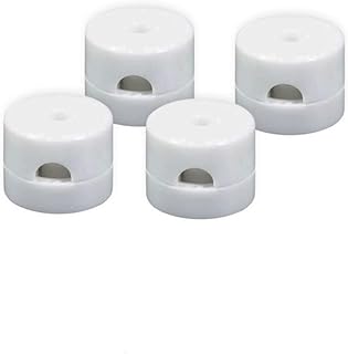 Pack de 4 Soporta Muraux et Plafonniers pour Cábles - Blanc - Fixation Murale ou Plafond pour Cábles electriques de Lampes Sécurité et Décoration